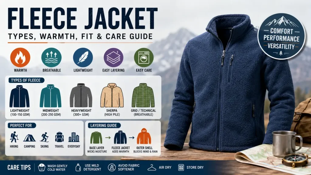 Fleece Jacket: Types, Warmth, Fit & Care Guide