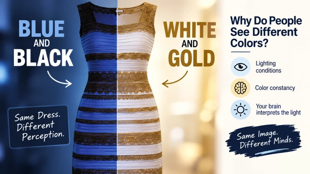 blue and black dress: Why People See Different Colors