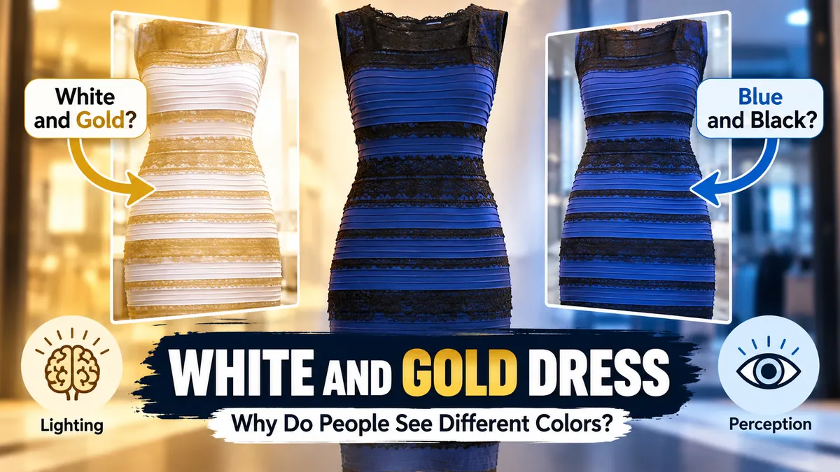 White and Gold Dress: Why People See Different Colors